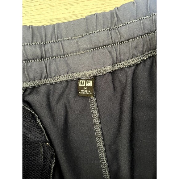Uniqlo AIRism Cotton Easy Shorts Mens Medium Dark Navy 9" Inseam Comfort - Picture 6 of 6